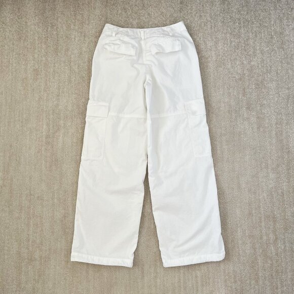 MICHAEL Michael Kors High Rise Wide Leg Cotton Cargo Pants 2 - Picture 4 of 11